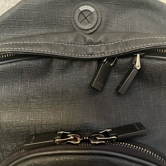 Authentic Gucci Black Leather Backpack - Picture 2 of 10